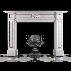 English Regency Statuary Marble Chimneypiece
