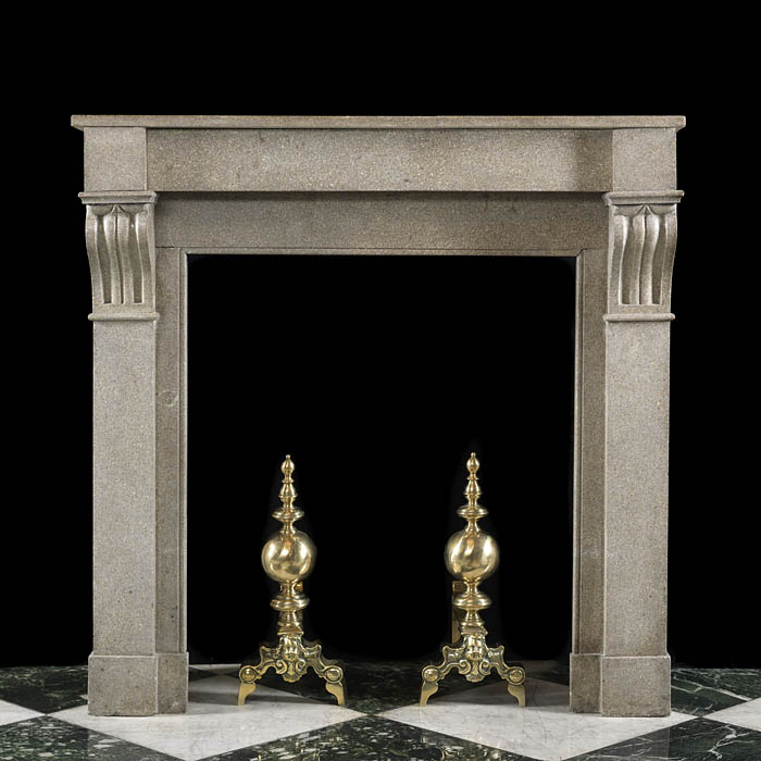 A Small Louis Philippe Limestone Fireplace



