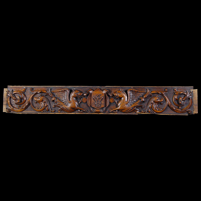 A Late 19th Century Carved Oak Frieze Panel