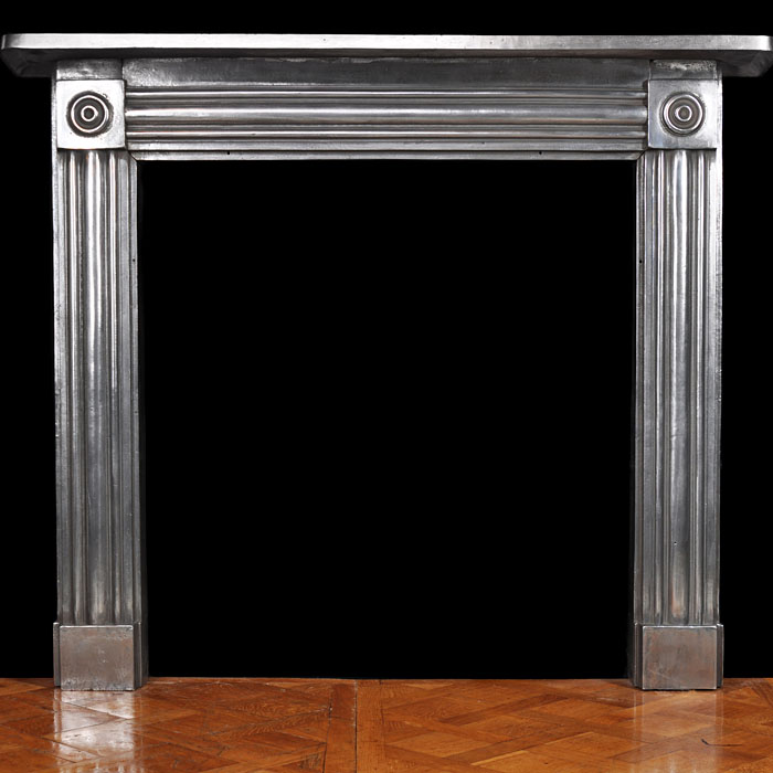 A Cast Iron Bulls Eye Antique Fire Surround