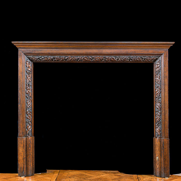 A Simple Edwardian Oak Fireplace Surround 