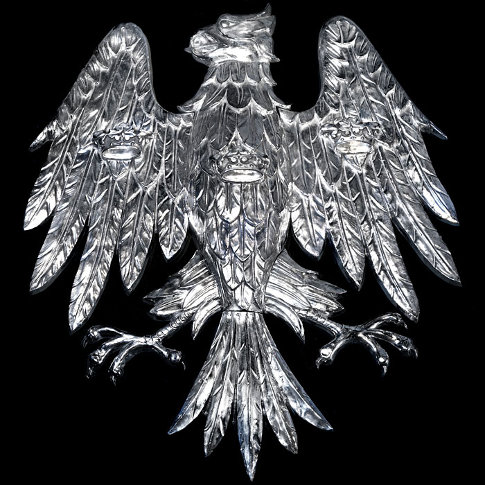 An Aluminium Heraldic Eagle Plaque
