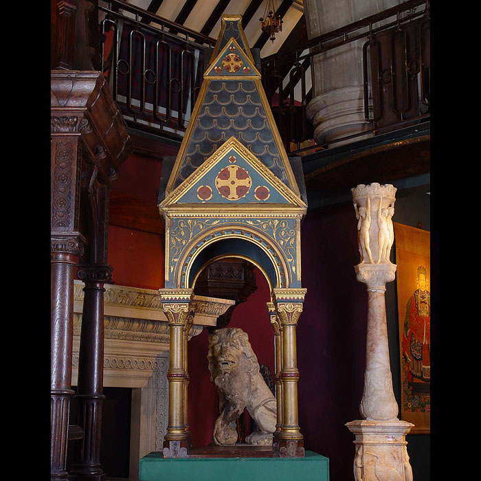 An Italian Gothic Revival Oak Campanile
