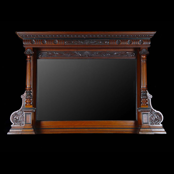  A Victorian Mahogany Overmantel Mirror
