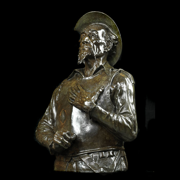 A Bronze Bust of Don Quixote of La Mancha
