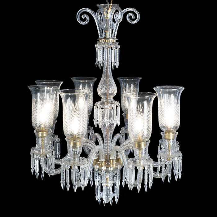 Fine Georgian Style Chandelier with Storm Shades 
