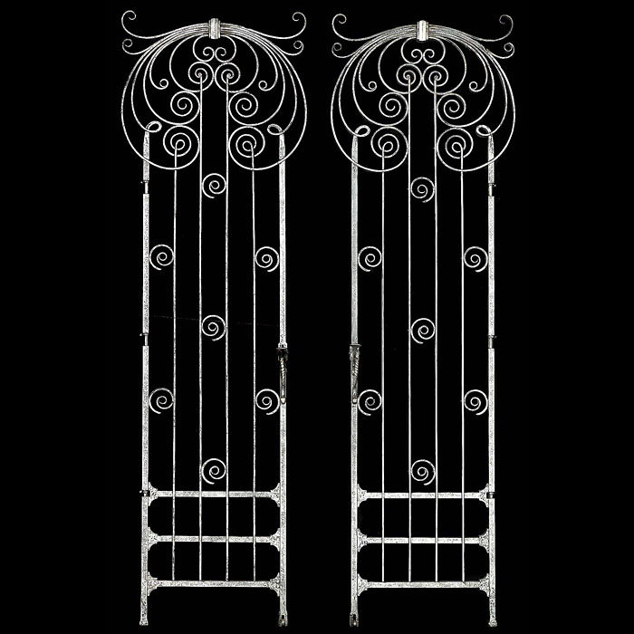 A pair of antique Art Nouveau wrought iron gates