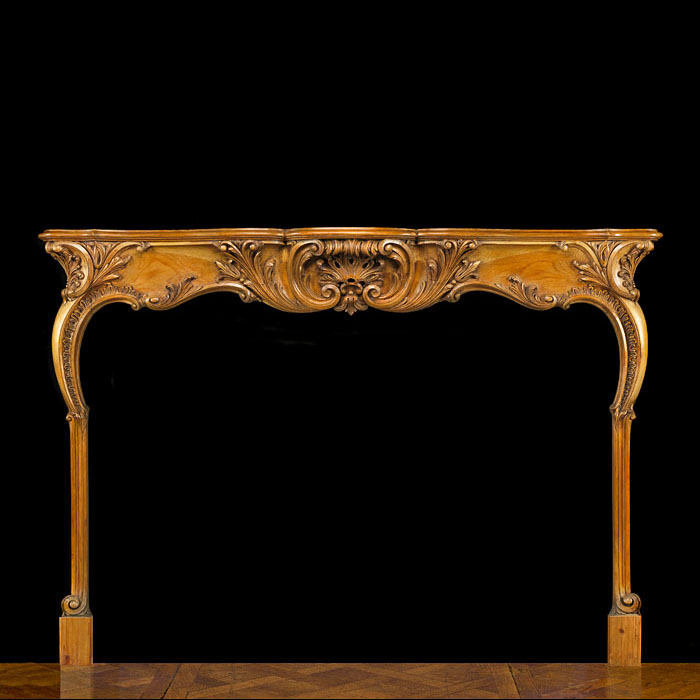 Fine English Rococo Pine Fireplace Surround