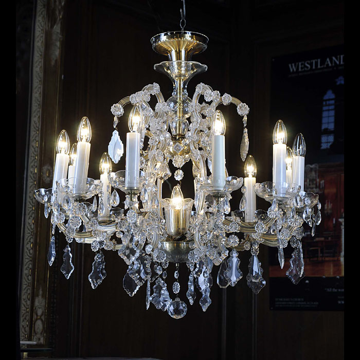 A Neoclassical Style Crystal Chandelier