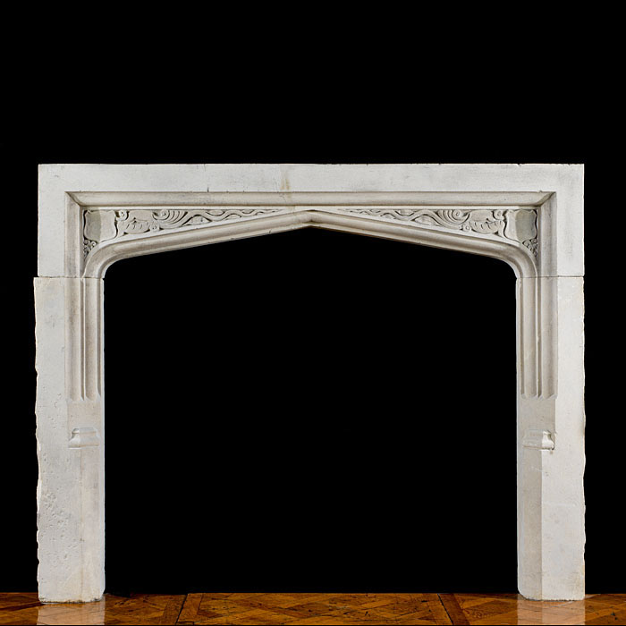 Elizabethan Style Limestone Fire Surround