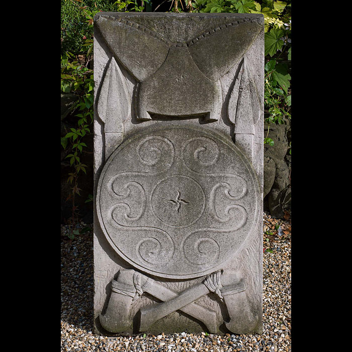 A Garden Wall Portland Stone Plaque 