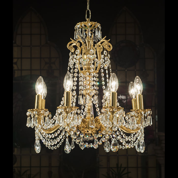 A Neoclassical Style Crystal Chandelier