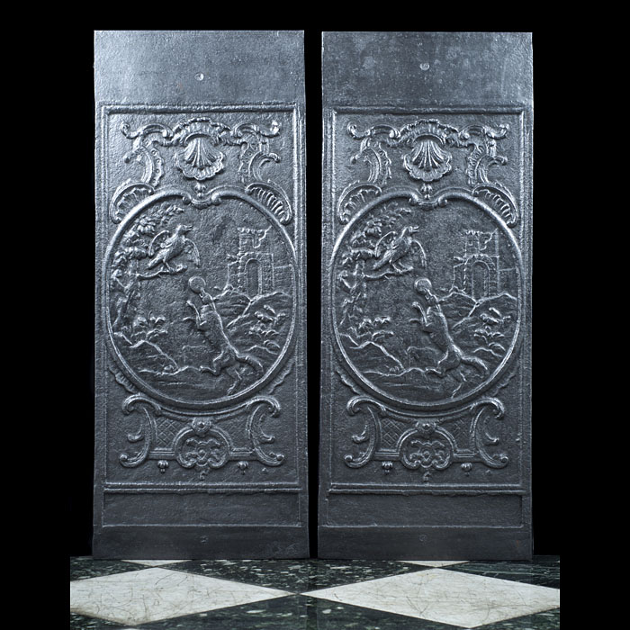 A Pair of Elsley Cast Iron Fireplace Panels 