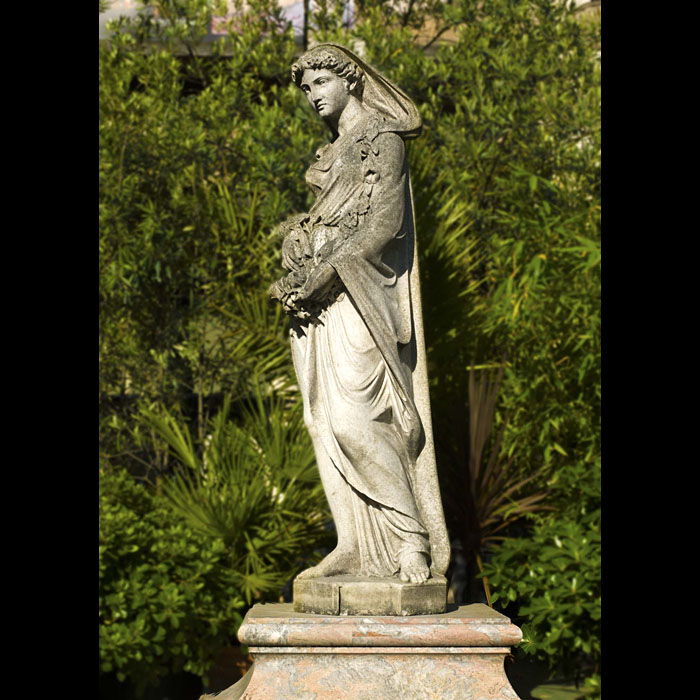 A Carrara Marble statue of the Goddess Eiar