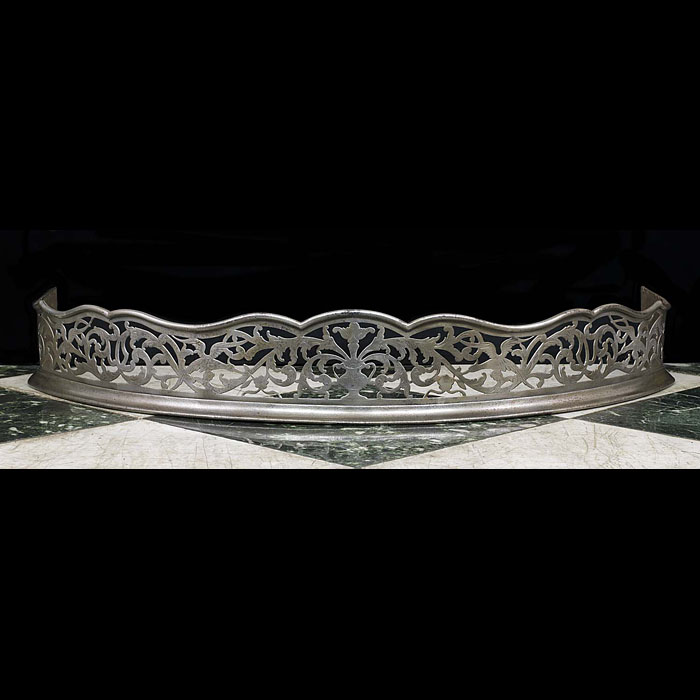 A George III Engraved Steel Fireplace Fender