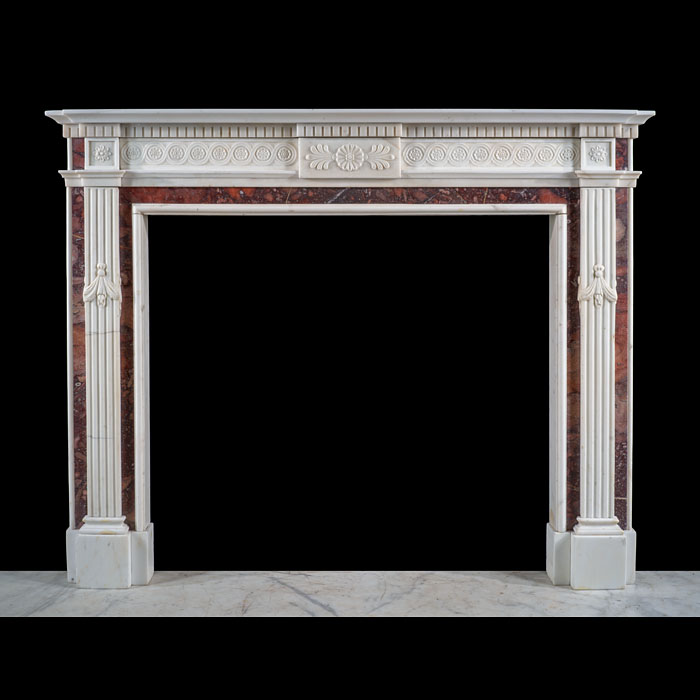 A Neoclassical Style Statuary Fireplace