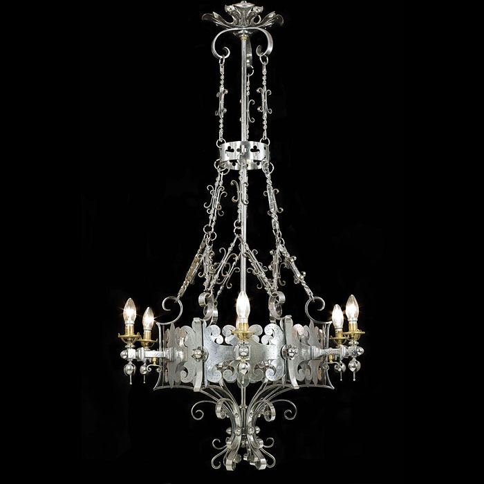 A Superb Cut Steel Gothic Revival Chandelier