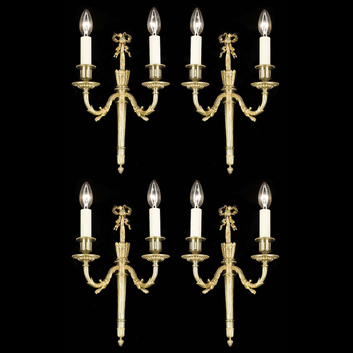 A Set of Four Louis XVI Style Wall Lights