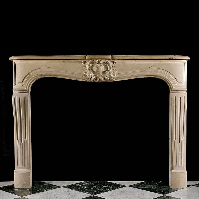 An Antique Louis XV stone chimneypiece 