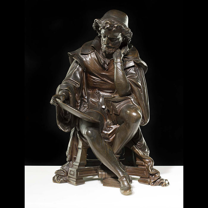 A Patinated Bronze of Leonardo da Vinci    