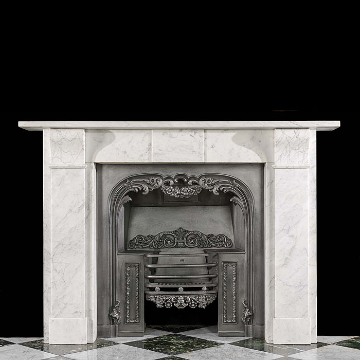 A Victorian antique marble chimneypiece mantel