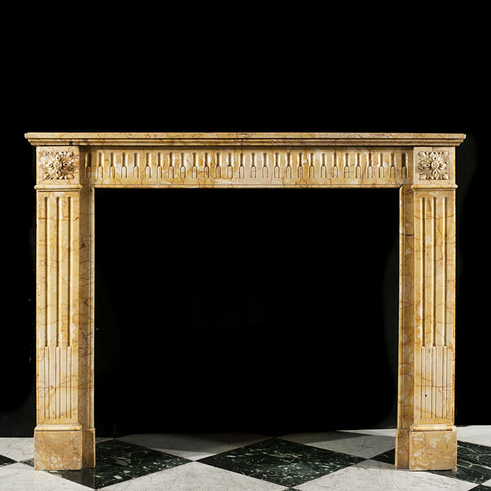 French Regency style marble  fireplace mantel  