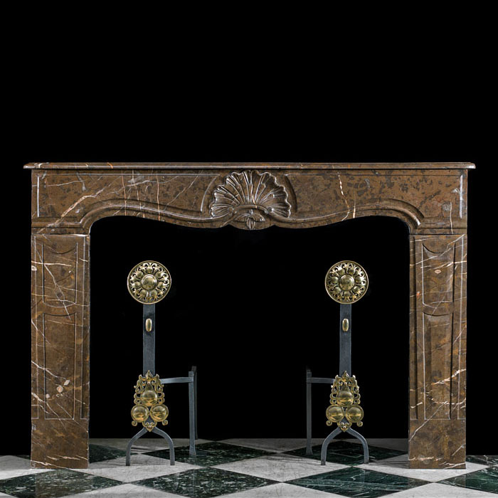  A Louis XV Rococo Marble Fireplace Surround