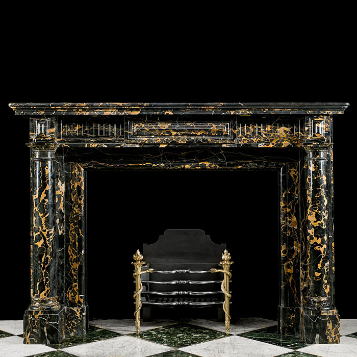  A Louis XVI Portoro Marble Chimneypiece   