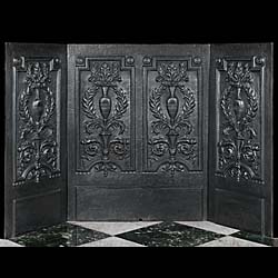 A Neoclassical Styled Triple Fireplace Panel