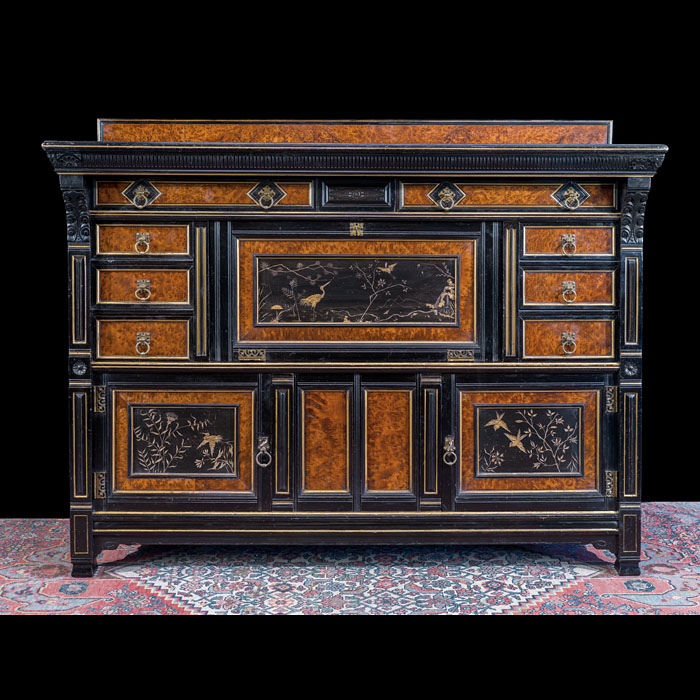  A Gillow & Co Thuya and Ebonised Sideboard