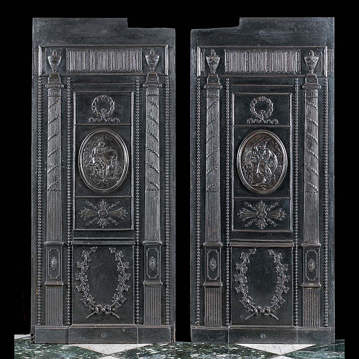 Louis XVI Pair of Large Fireplace Panels