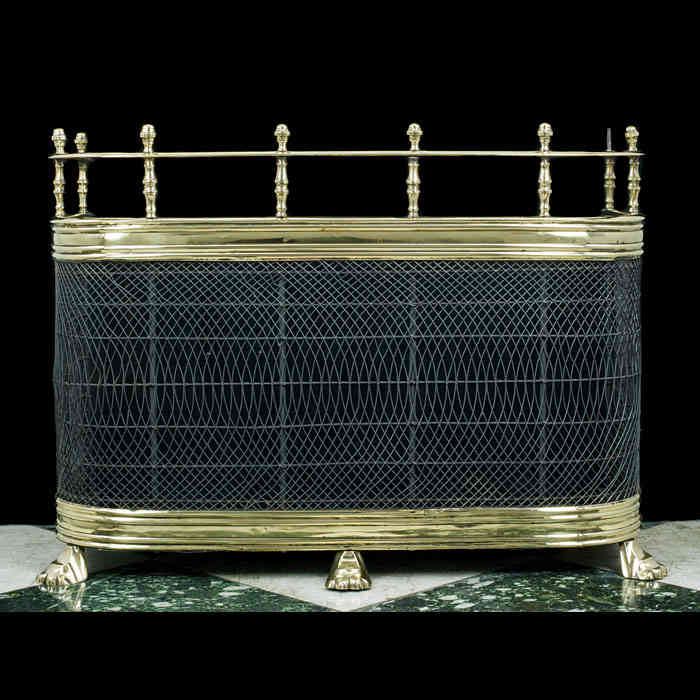 A 19th Century Brass & Mesh Nursery Fender