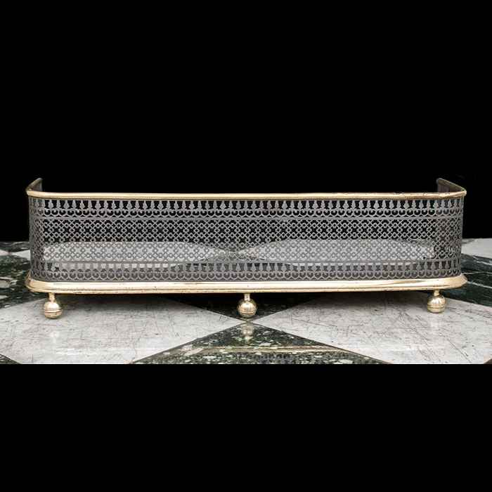  A Steel & Brass Regency Fireplace Fender