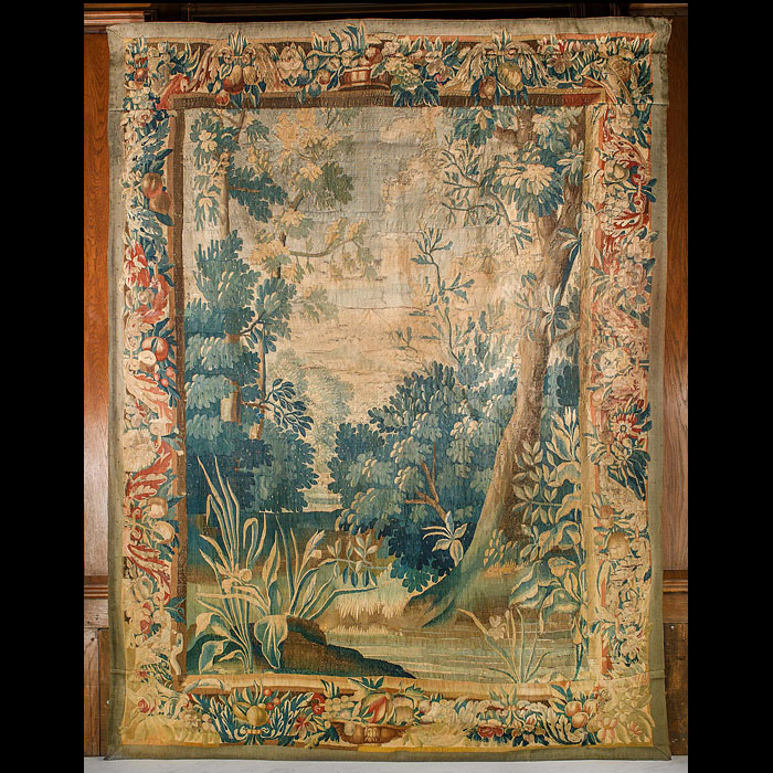 An 18th Century Verdure Aubusson Tapestry