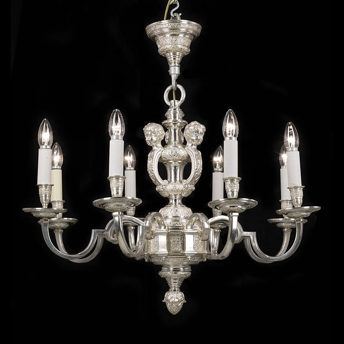 A Louis XVI Style Gilt Bronze Chandelier