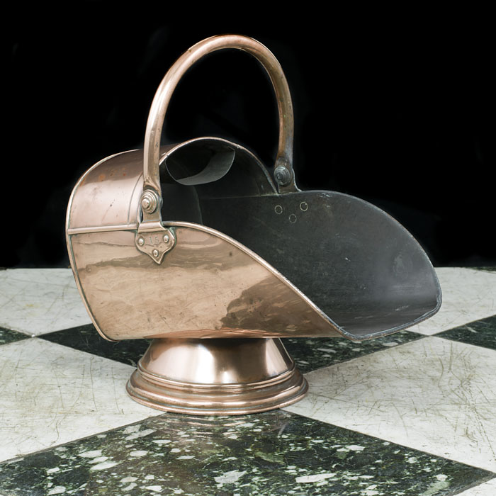  A Victorian copper antique coal scuttle  