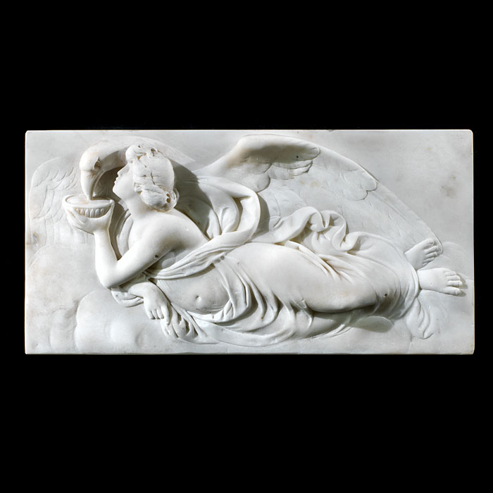 A Regency marble chimneypiece tablet