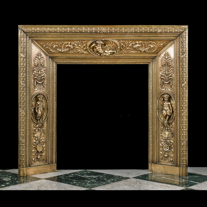 Stuart & Smith gilt bronze fireplace insert 