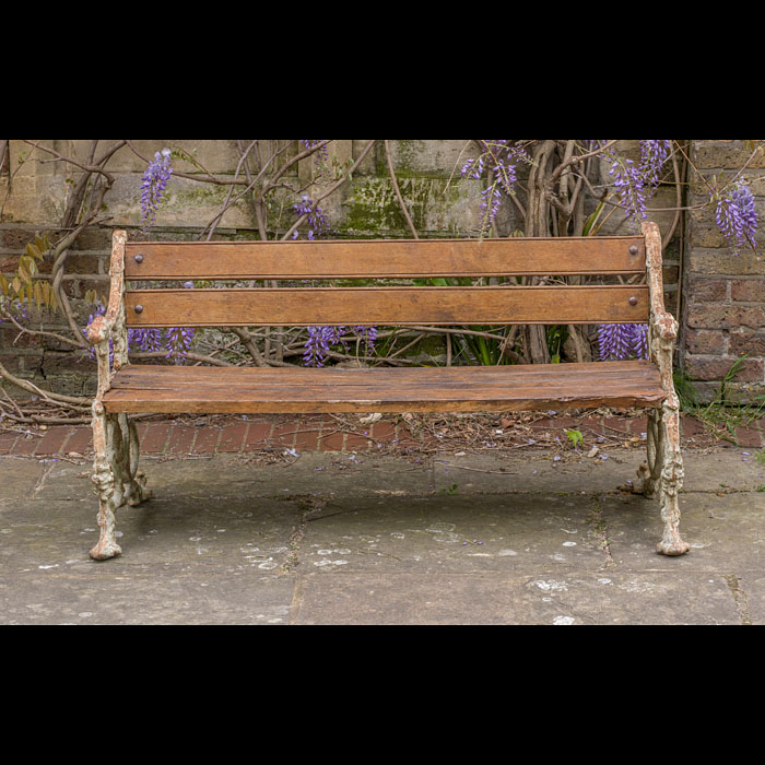 A Coalbrookdale style garden bench. 