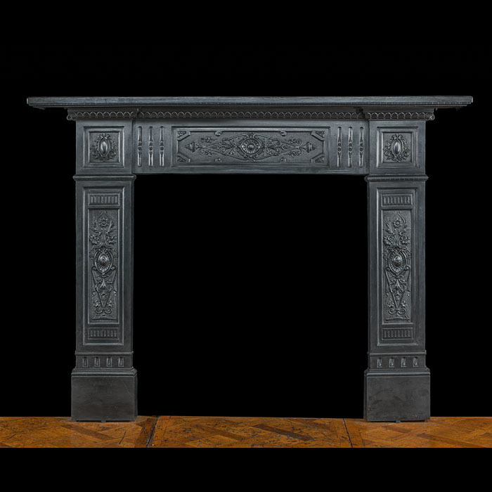 A cast iron Victorian fire surround