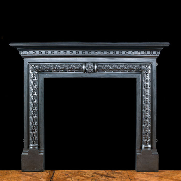 A fine cast iron Victorian fire surround 