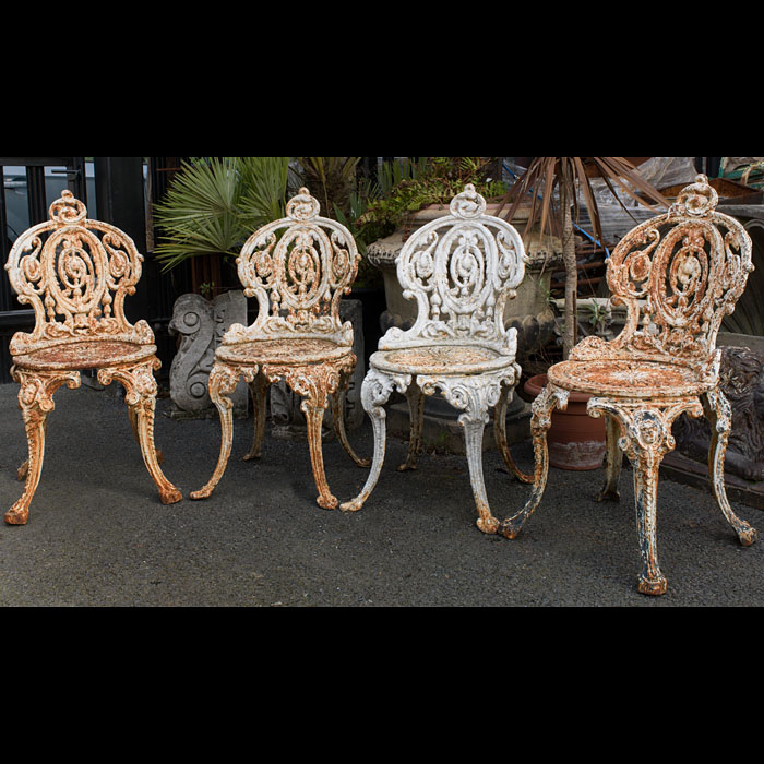 Victorian Cast Iron Garden Chairs 