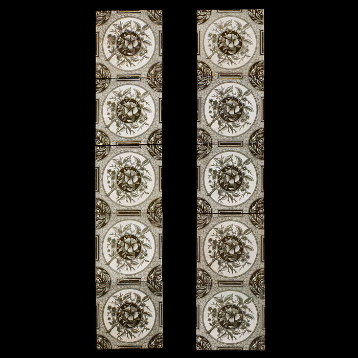 Set of 10 Transfer Printed Tiles 