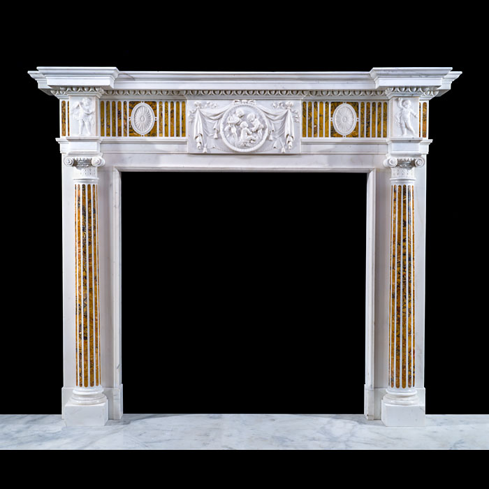  Statuary Marble George III Chimneypiece 