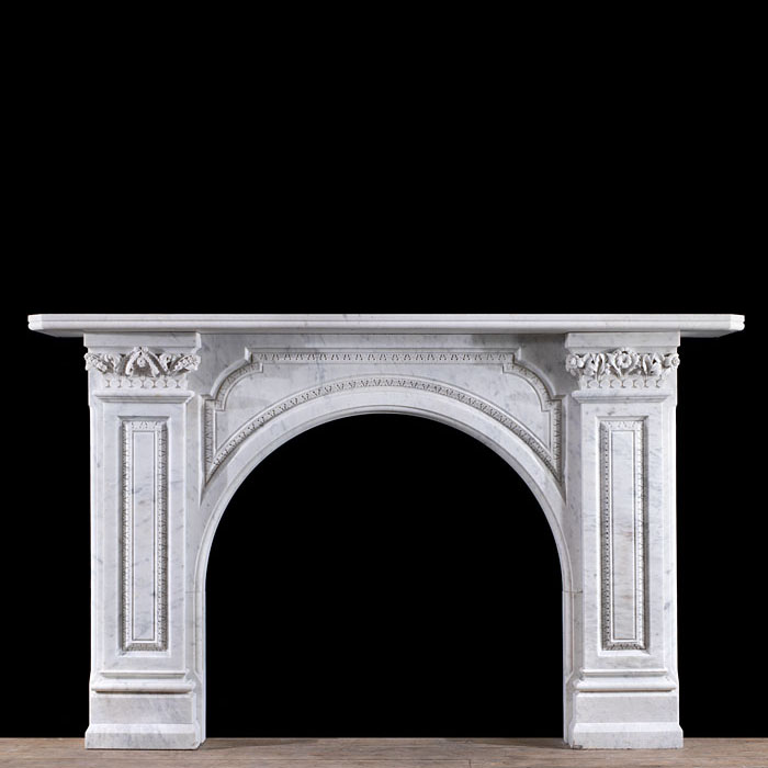 Victorian Carrara Arched Fireplace 