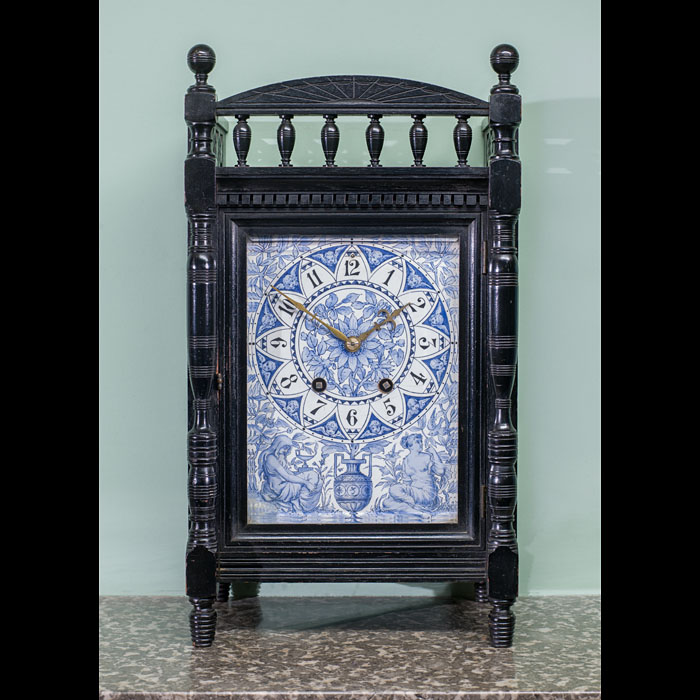 Aesthetic Movement Ebonised Mantel Clock 