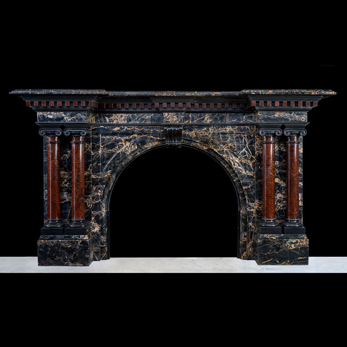 Grand Portoro & Serpentine Marble Fireplace 