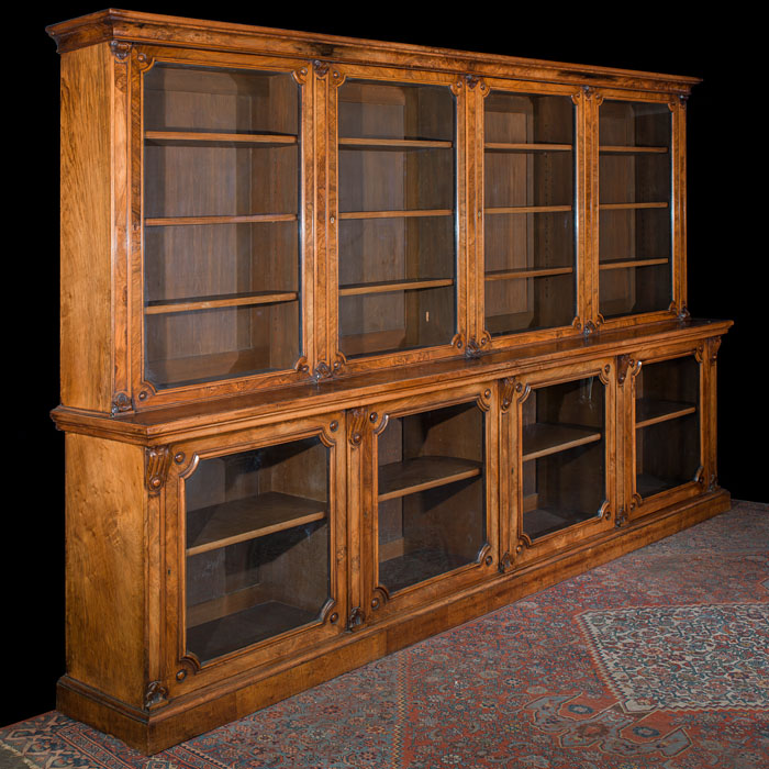 Walnut Glazed William IV Bookcase 