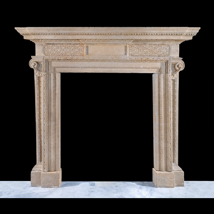 Stone Palladian Chimneypiece in Manner of Kent 