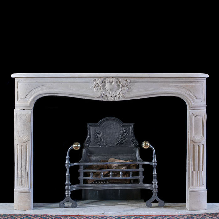 Limestone Louis XIV 19th century Fireplace 